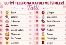 eltiyi telefona kaydetme isimleri