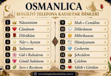 osmanlıca sevgiliyi telefona kaydetme isimleri