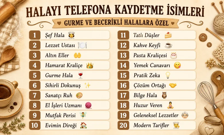 halayı telefona kaydetme isimleri