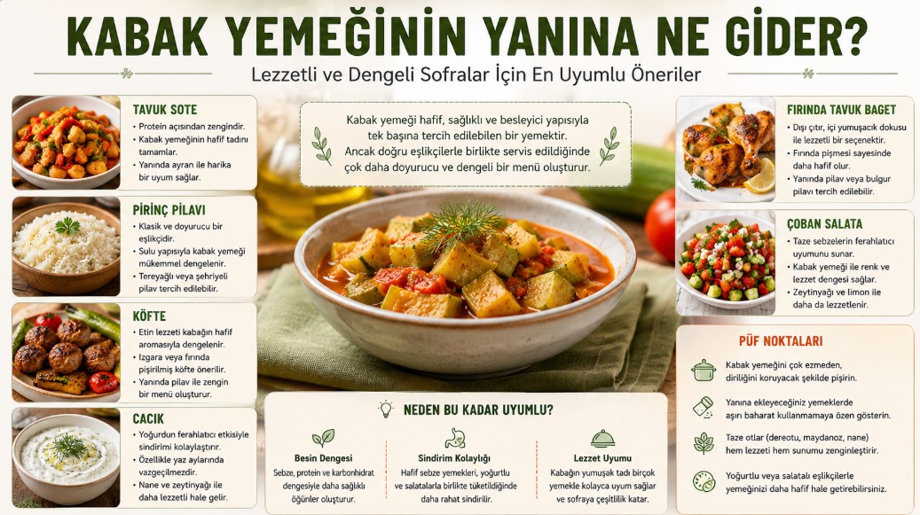kabak yemeğinin yanına ne gider
