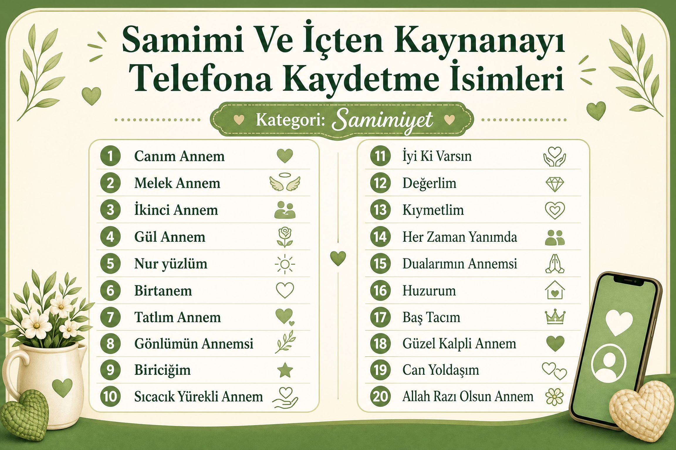Samimi Ve İçten Kaynanayı Telefona Kaydetme İsimleri