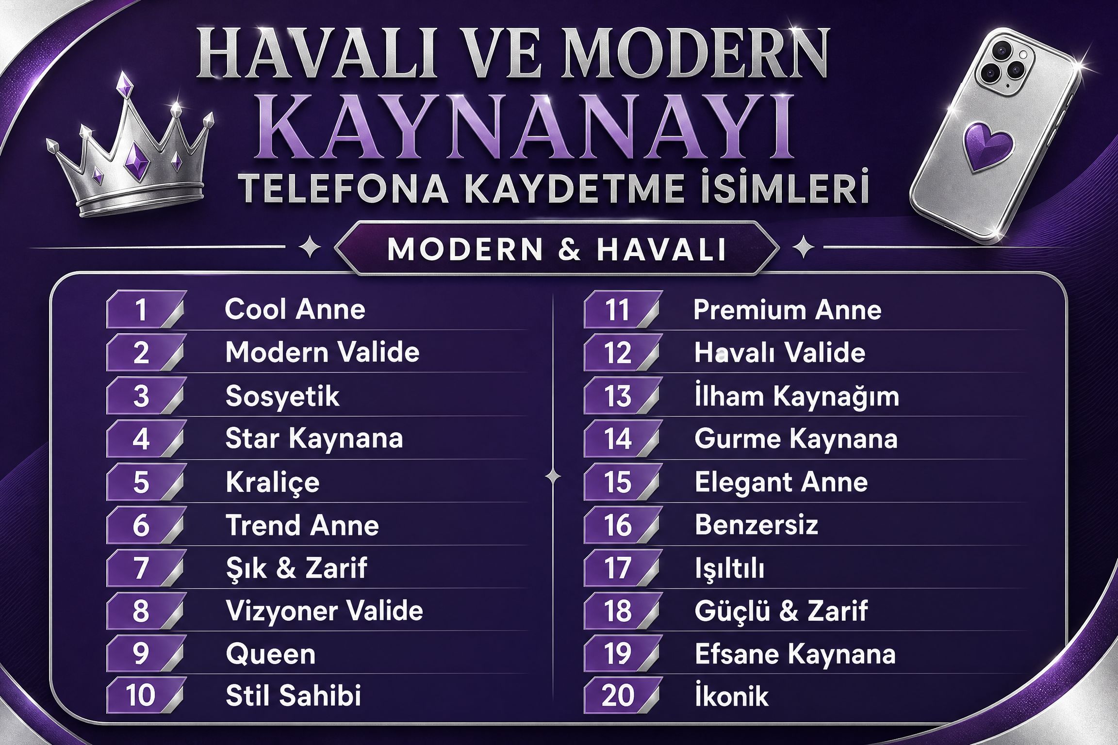 Havalı Ve Modern Kaynanayı Telefona Kaydetme İsimleri