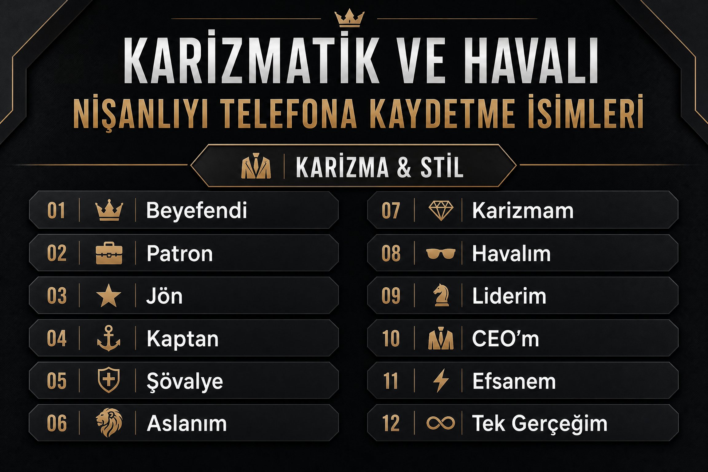Karizmatik Ve Havalı Nişanlıyı Telefona Kaydetme İsimleri