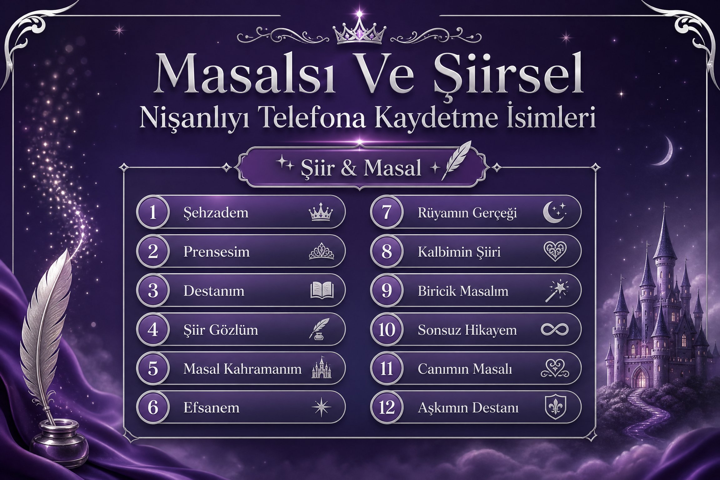 Masalsı Ve Şiirsel Nişanlıyı Telefona Kaydetme İsimleri