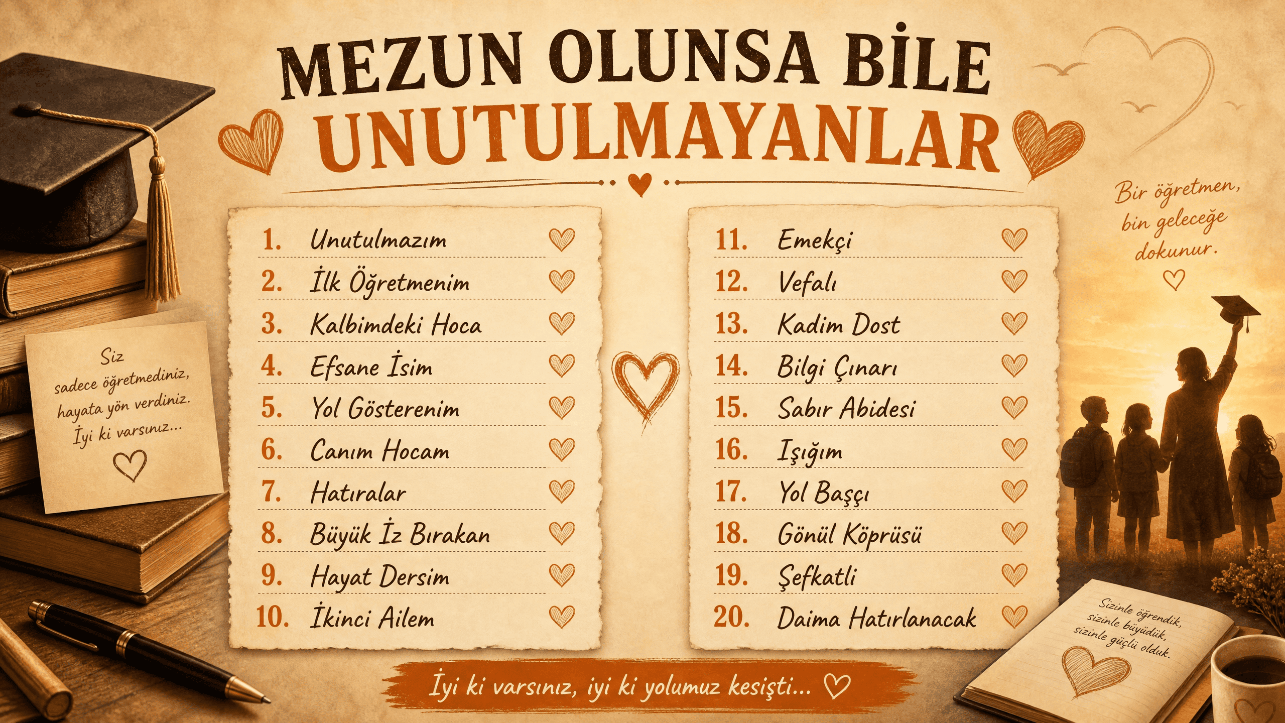 Mezun Olunsa Bile Unutulmayan öğretmeni telefona kaydetme isimleri