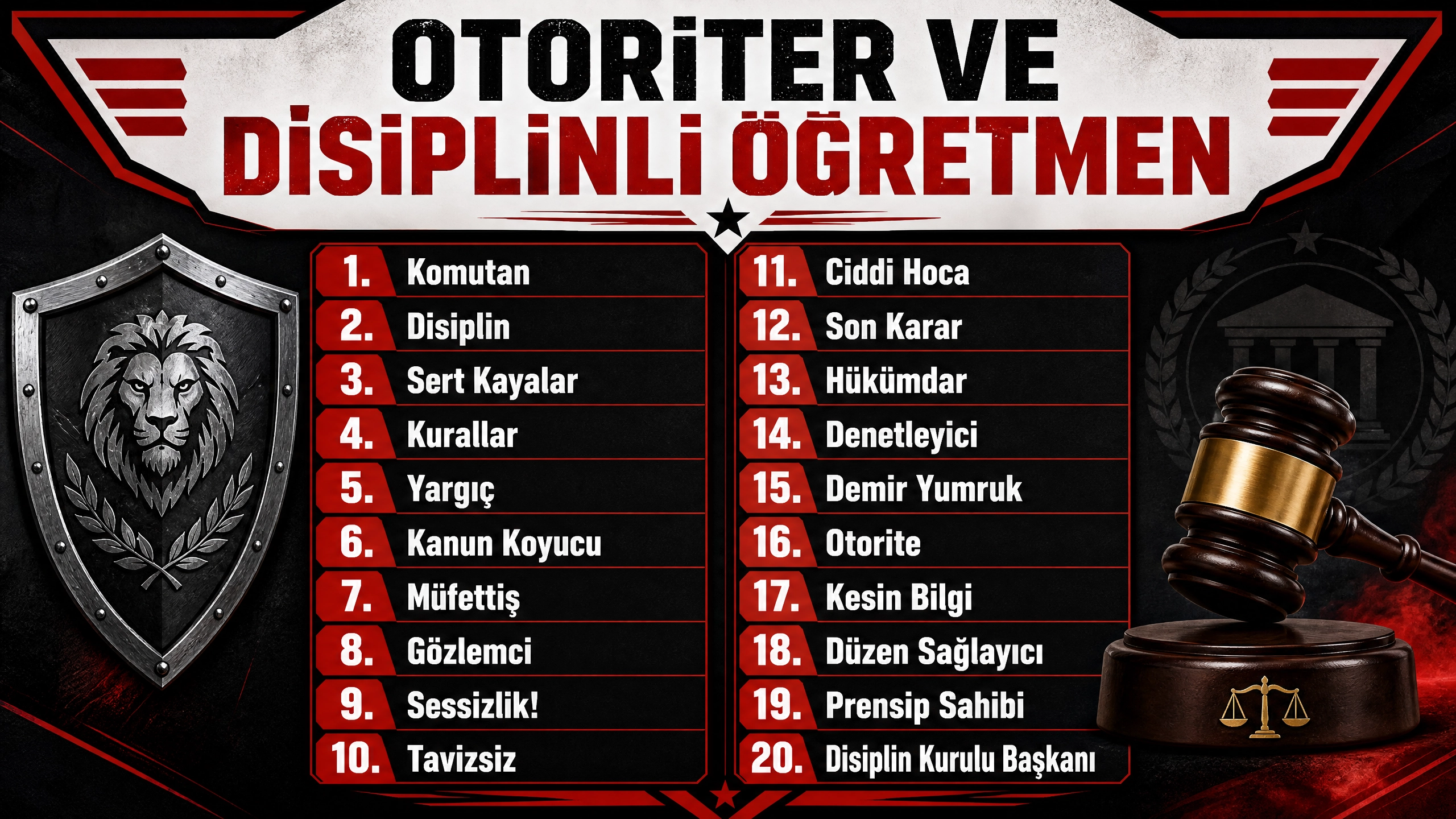 Otoriter ve Disiplinli öğretmeni telefona kaydetme isimleri
