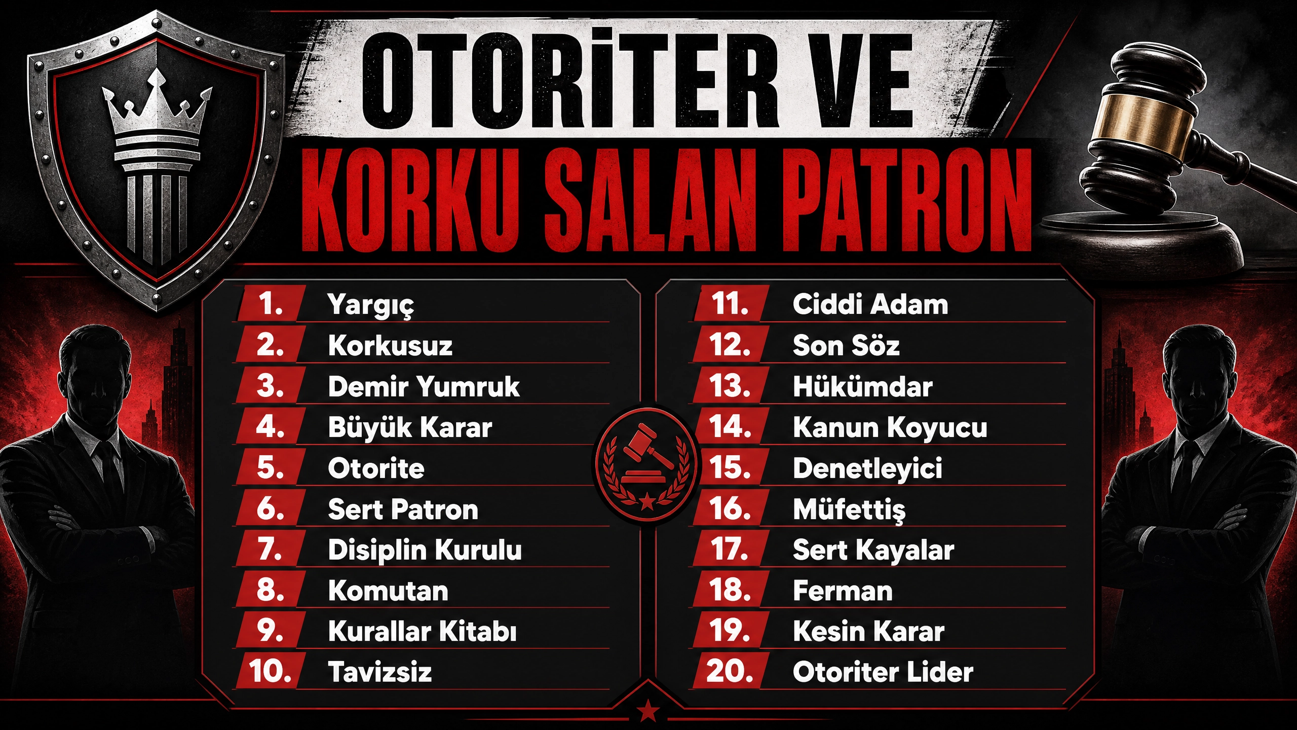 Otoriter ve Korku Salan patronu telefona kaydetme isimleri