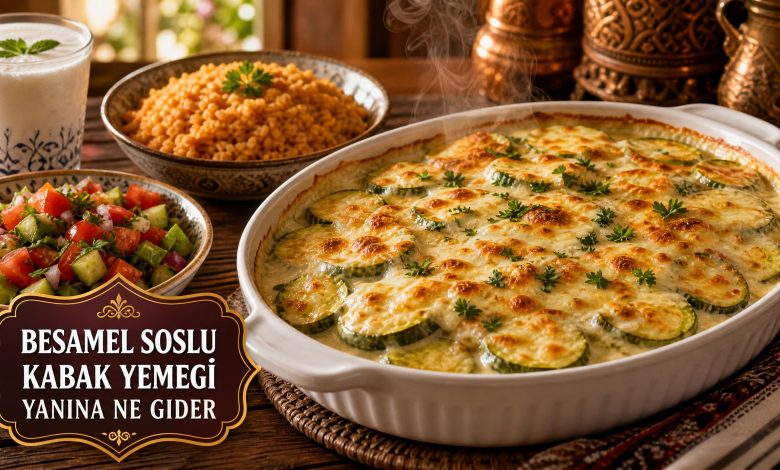 Beşamel soslu kabak yemeğinin yanına ne gider?